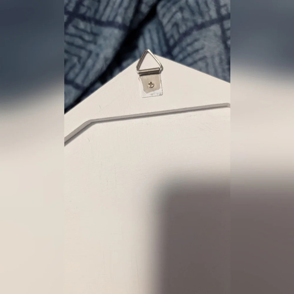 Handmade Blue And Purple Flowers Hexagon Wall Decor (EUC) - Picture 6 of 12